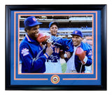 Mike Tyson Gooden Strawberry Signed Framed 16x20 NY Mets Color Photo JSA Holo Sports Integrity
