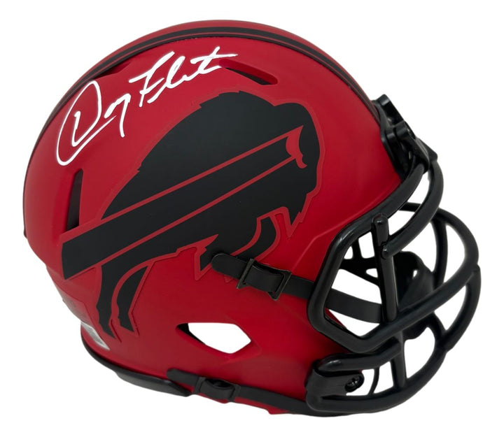 Doug Flutie Signed Buffalo Bills Rave Mini Speed Helmet BAS
