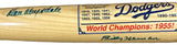 Don Drysdale Billy Herman Signed Dodgers Cooperstown Collection Bat BAS