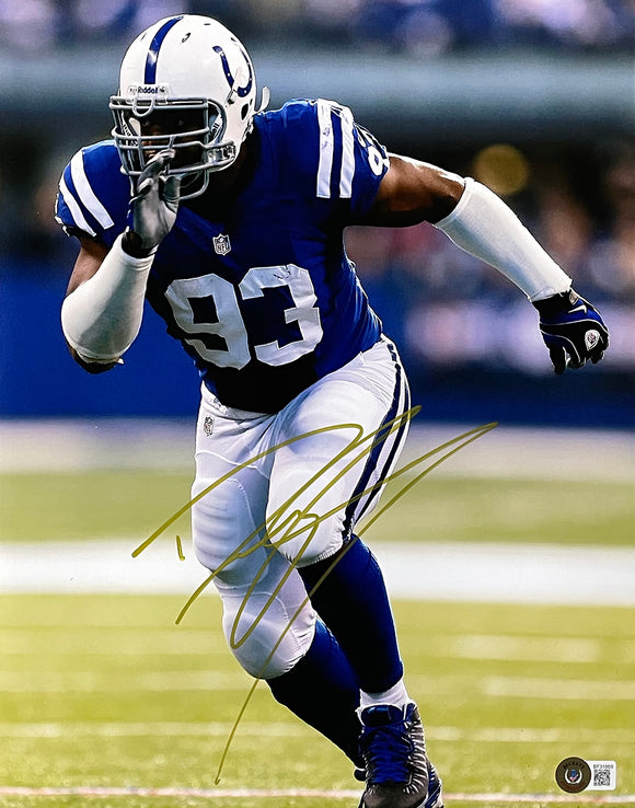 Dwight Freeney Signed Indianapolis Colts 11x14 Photo BAS Sports Integrity