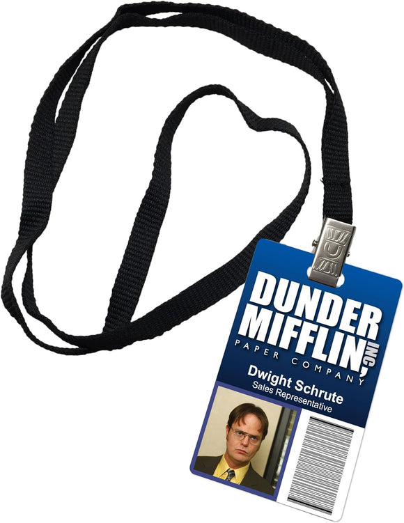The Office Dwight Schrute Name Badge On Lanyard