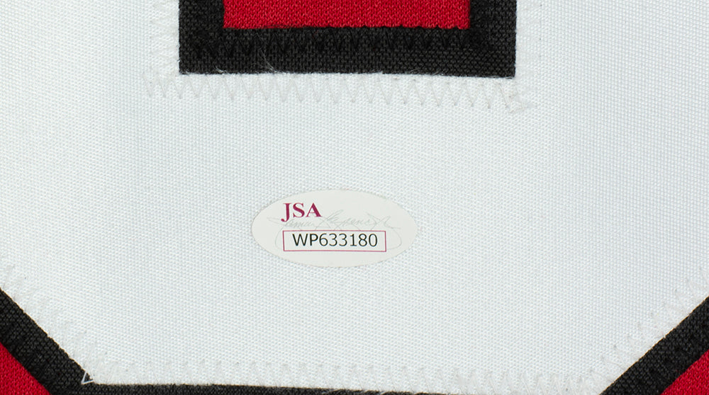 Ed Belfour Signed 34x42 Custom Framed Jersey Display (JSA COA)