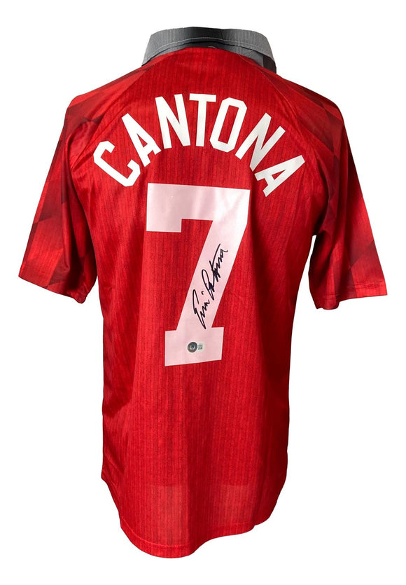 Eric Cantona Signed Manchester United Umbro Soccer Jersey BAS