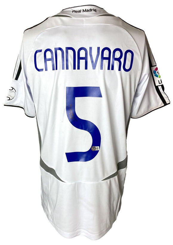 Fabio Cannavaro Signed Real Madrid Soccer Jersey BAS