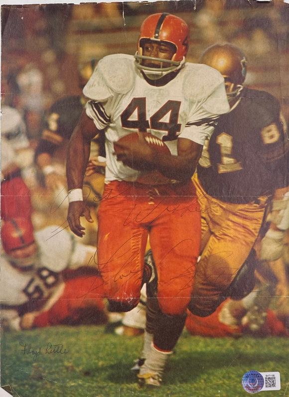 Floyd Little Signed Syracuse Orange Magazine Page BAS BH71198 Sports Integrity