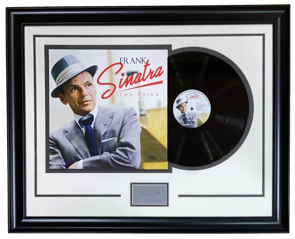 Frank Sinatra Framed The Voice Vinyl Record w/ Laser Engraved Signature
