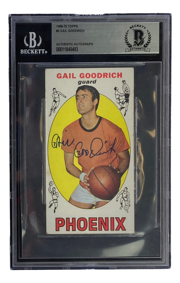Gail Goodrich Signed Phoenix Suns 1969-70 Topps #2 Trading Card BAS Sports Integrity