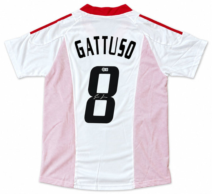 Gennaro Gattuso Signed AC Milan 2007 Champions League Adidas Soccer Jersey BAS