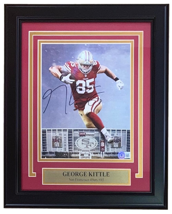 George Kittle Signed Framed 8x10 San Francisco 49ers Collage Photo BAS