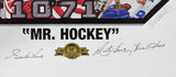 Gordie Howe Mark Howe Marty Howe Signed 18x27 50th Anniversary Litho BAS LOA