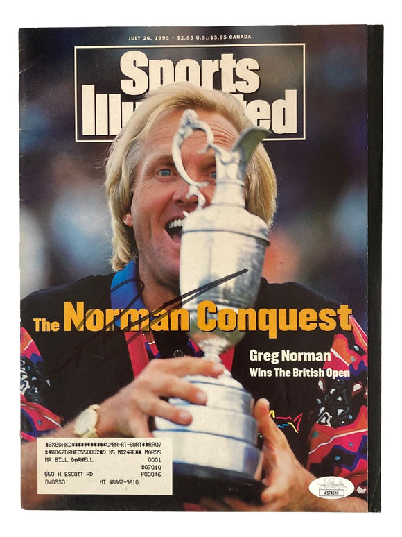 Greg Norman Signed 1993 Sports Illustrated Magazine JSA Hologram