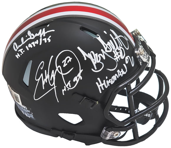 Griffin George Smith Signed Ohio State Buckeyes Black Mini Speed Helmet BAS Sports Integrity