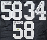 Ham Lambert Russell Signed Custom Black Pro-Style Football Jersey JSA W532226