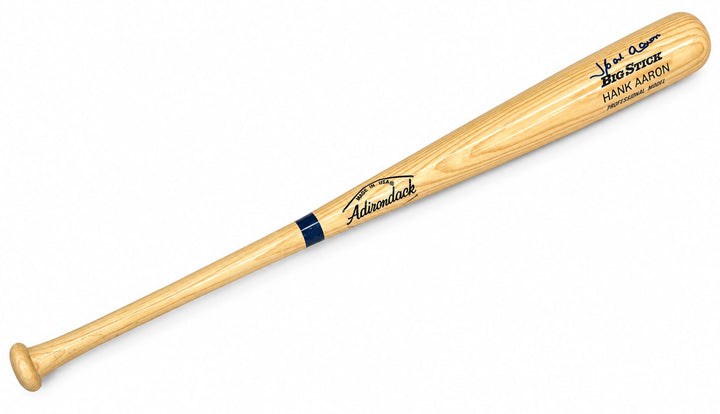 Hank Aaron Atlanta Braves Signed Tan Adirondack Baseball Bat JSA Hologram