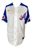Hank Aaron Signed Atlanta Braves 2023 Nike City Connect Baseball Jersey JSA LOA