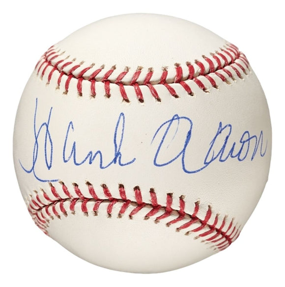 Hank Aaron Milwaukee Braves Signed Official MLB Baseball Steiner Sports Hologram