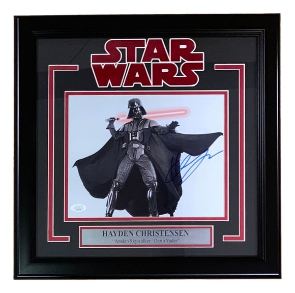Hayden Christensen Signed Framed 8x10 Star Wars Darth Vader Photo JSA
