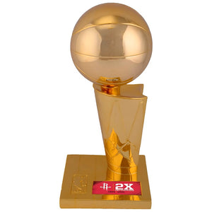Houston Rockets 12" Replica NBA Larry O'Brien Trophy w/ 2x NBA Champions Plate Sports Integrity