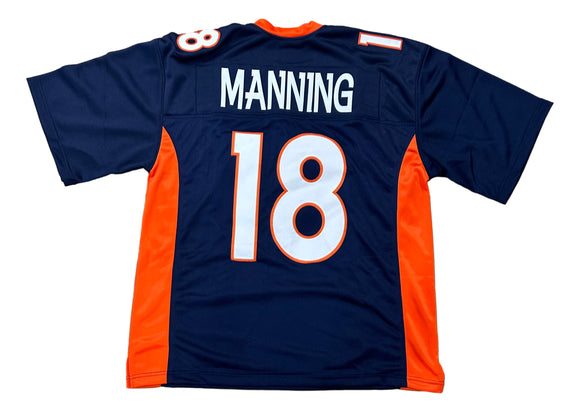 Peyton Manning Custom Navy Blue Pro-Style Football Jersey Sports Integrity