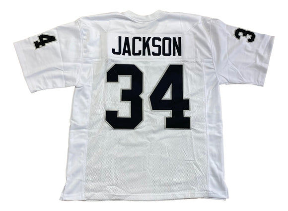 Bo Jackson Custom White Pro-Style Football Jersey Sports Integrity