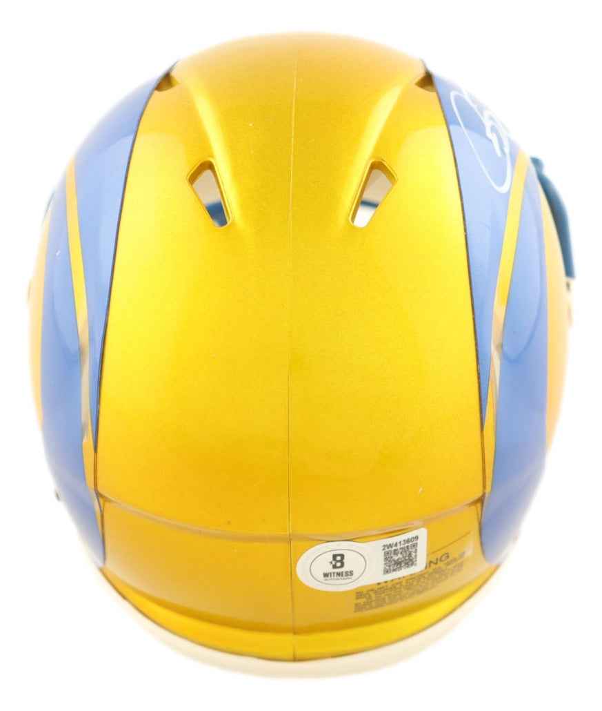 Isaac Bruce Signed Los Angeles Rams Flash Mini Speed Helmet HOF 20 BAS ...
