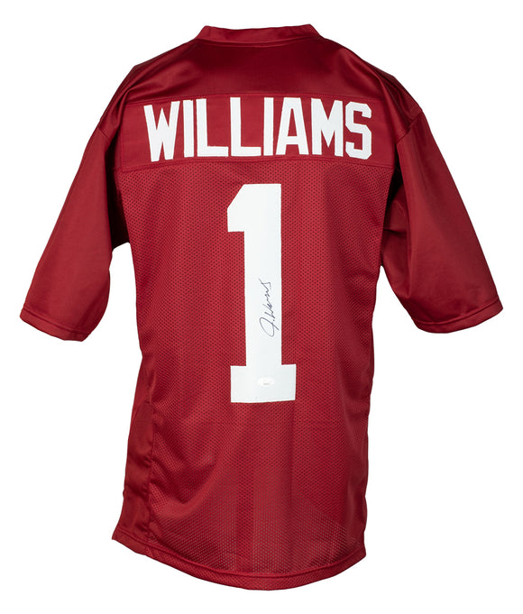 Jameson Williams Signed Custom Maroon College Style Football Jersey JSA Sports Integrity