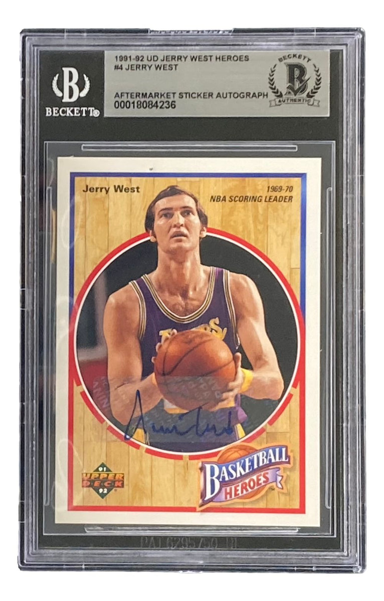 Jerry West Signed 1991-92 UD Jerry West Heroes #4 Lakers Trading