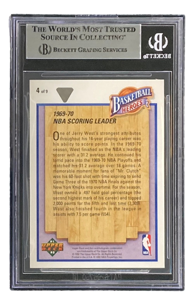 Jerry West Signed 1991-92 UD Jerry West Heroes #4 Lakers Trading