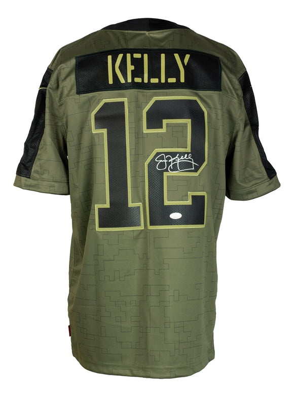 Jim Kelly Signed Buffalo Bills Nike Salute To Service Football Jersey JSA ITP Sports Integrity