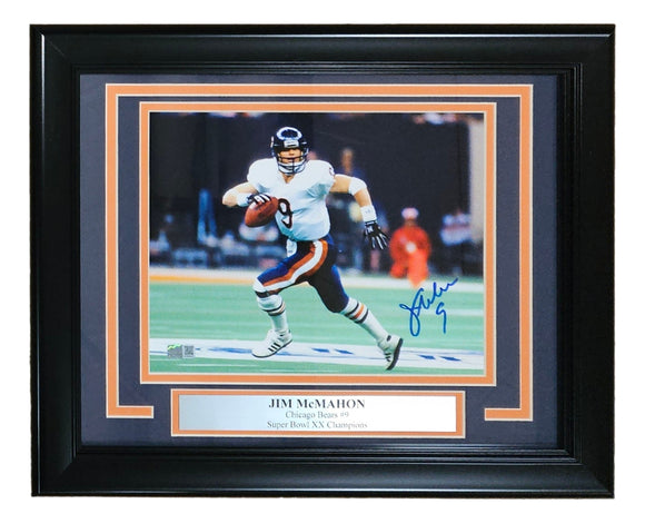 Jim McMahon Signed Framed 8x10 Chicago Bears Photo Steiner CX Sports Integrity