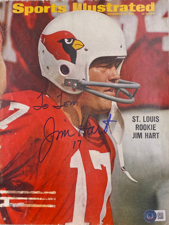 Jim Hart Signed St. Louis Cardinals Sports Illustrated Magazine Cover BAS Sports Integrity