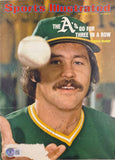 Jim Catfish Hunter Signed A's Sports Illustrated Magazine Cover BAS BH71210 Sports Integrity