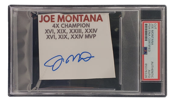 Joe Montana Signed Slabbed San Francisco 49ers Cut Signature PSA/DNA 85076326 Sports Integrity