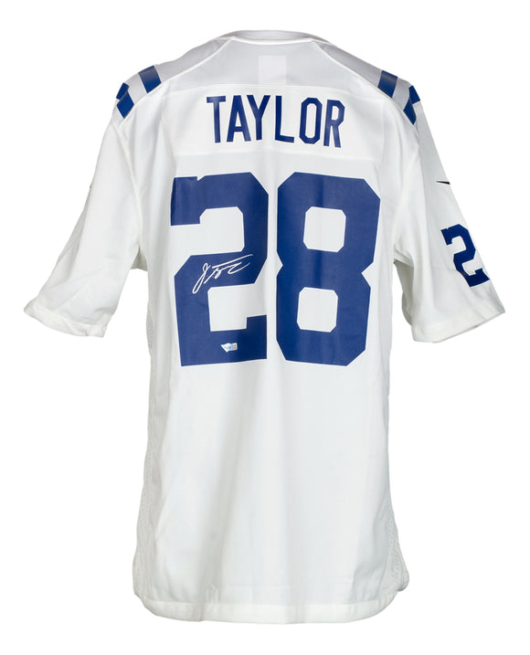 Jonathan Taylor Signed White Indianapolis Colts Nike Football Jersey Fanatics Sports Integrity