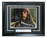 Johnny Depp Signed Framed 11x14 Pirates Of The Caribbean Jack Sparrow Photo BAS