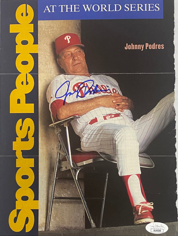Johnny Podres Signed Phillies Sports People Magazine Page JSA AL44240 Sports Integrity