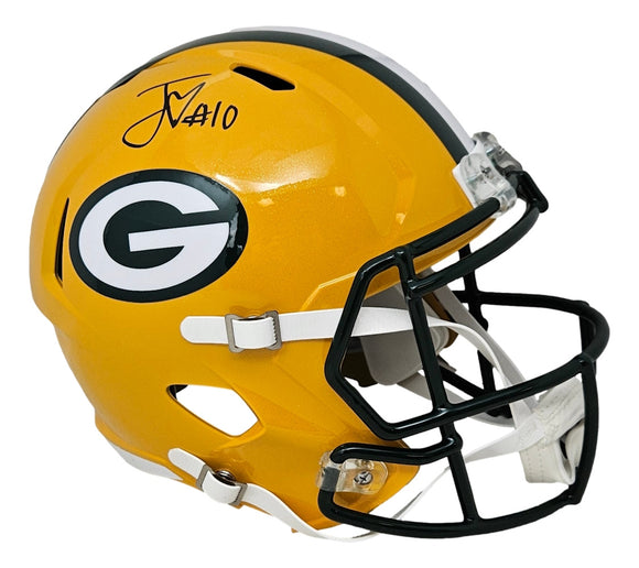 Jordan Love Signed Green Bay Packers Full Size Speed Replica Helmet BAS ITP