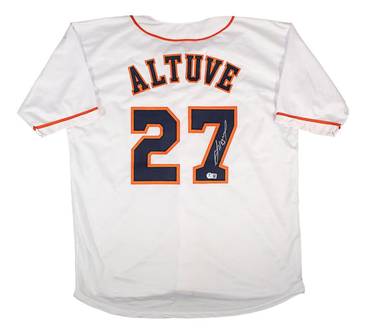 Jose Altuve Houston Signed White Baseball Jersey BAS