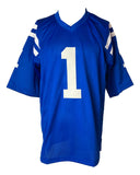 Josh Downs Indianapolis Signed Blue Football Jersey BAS ITP Sports Integrity