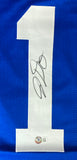 Josh Downs Indianapolis Signed Blue Football Jersey BAS ITP Sports Integrity