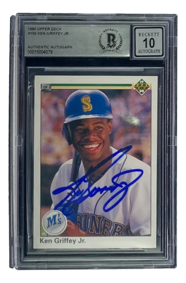 Ken Griffey Jr Signed Mariners 1990 Upper Deck #156 Trading Card BAS Graded  10 – Sports Integrity