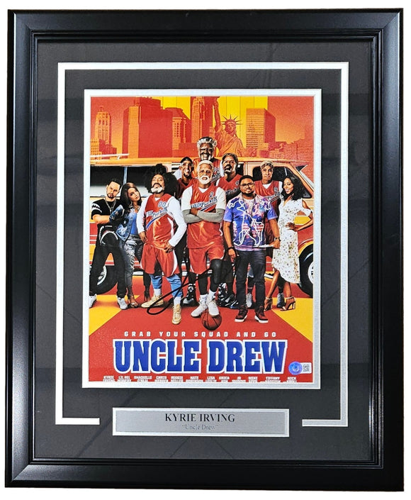 Kyrie Irving Signed Framed 11x14 Uncle Drew Photo BAS