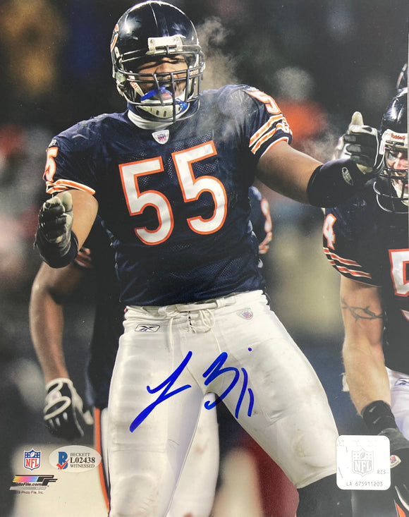 Lance Briggs Signed 8x10 Chicago Bears Photo BAS Sports Integrity