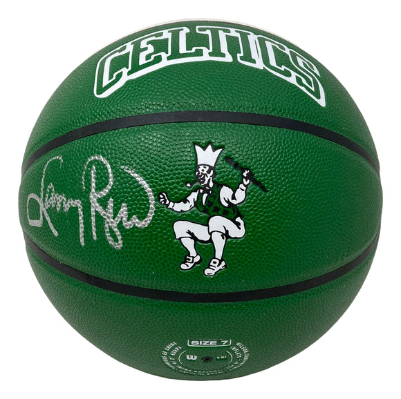 Larry Bird Signed Celtics Wilson NBA Logo Basketball w/ Auerbach Smoke BAS Sports Integrity