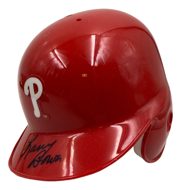 Larry Bowa Signed Philadelphia Phillies Mini Batting Helmet JSA Hologram