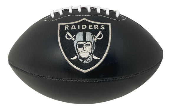 Las Vegas Raiders Black Leather Logo Football