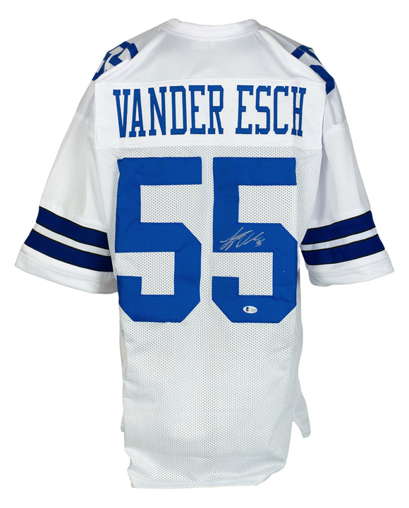 Leighton Vander Esch Signed Dallas White Pro Style Football Jersey BAS Sports Integrity