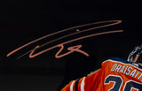 Leon Draisaitl Signed Framed Oilers Home Jersey 11x14 Spotlight Photo Fanatics Sports Integrity