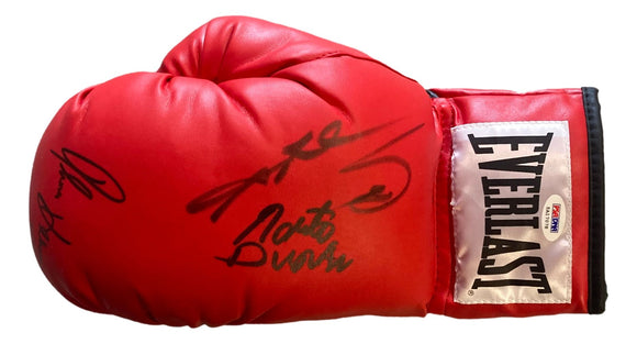 Leonard Duran Hearns Signed Everlast Left Handed Boxing Glove PSA 5A17078