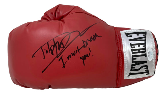 Dolph Lundgren Signed Left Everlast Boxing Glove I Must Break You Inscr JSA ITP Sports Integrity